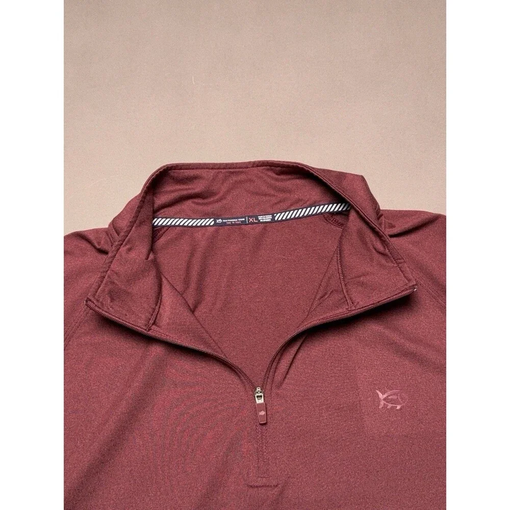 Southern Tide 1/4 Zip Performance Pullover Mens XL Lite Burgundy Stretch